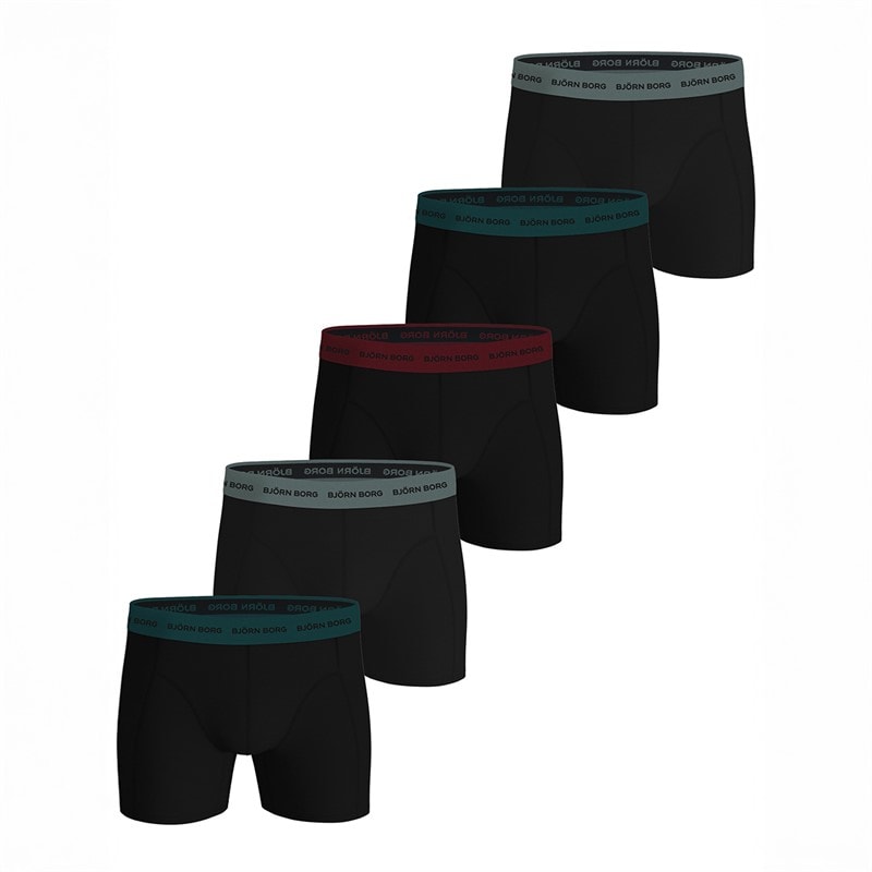 BJORN BORG Mens Five Pack Cotton Stretch Boxers Multipack 1 - Image 1