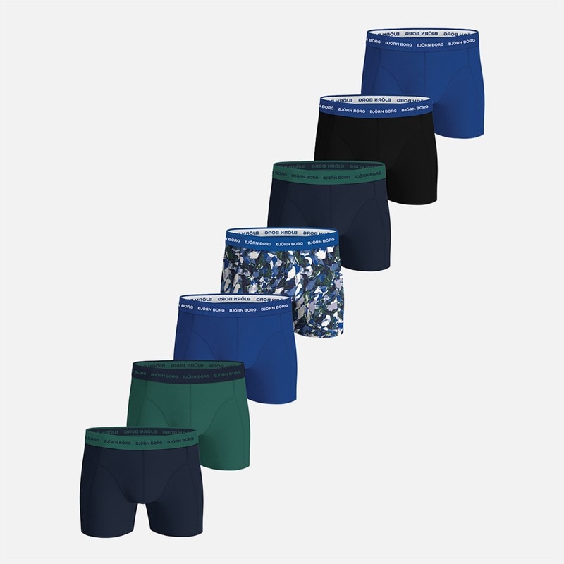 BJORN BORG Mens Seven Pack Cotton Stretch Boxers Multipack 3 - Image 1