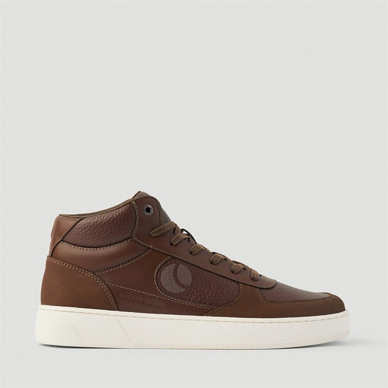 BJORN BORG Mens Challenger Mid Sneakers Cognac - Image 1