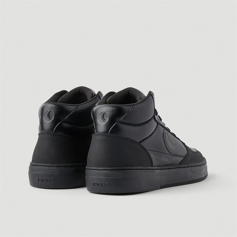BJORN BORG Mens Challenger Mid Sneakers Black - Image 3