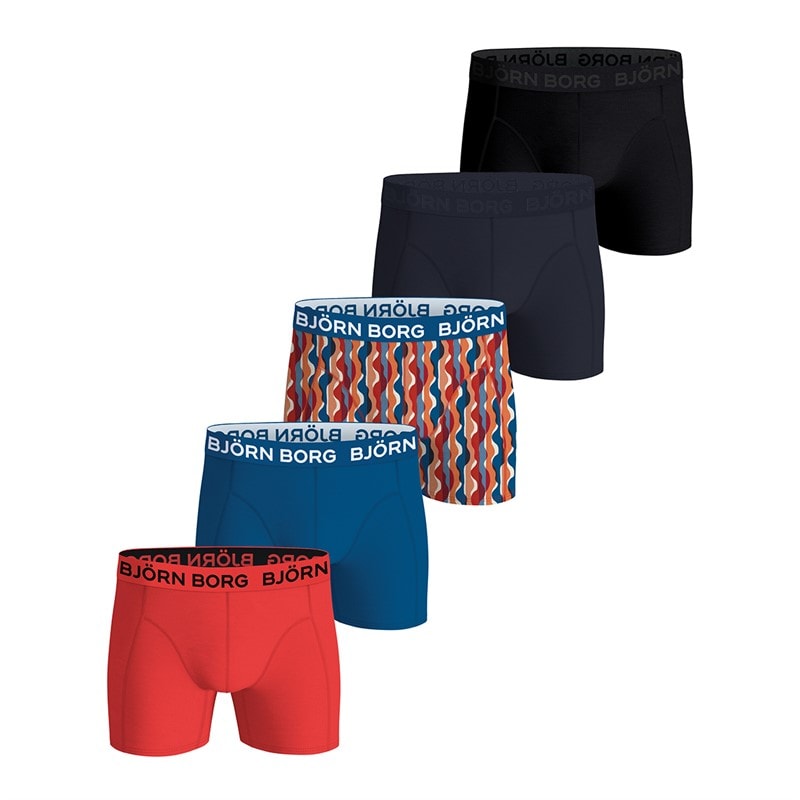 BJORN BORG Mens Five Pack Cotton Stretch Boxers Multipack 1