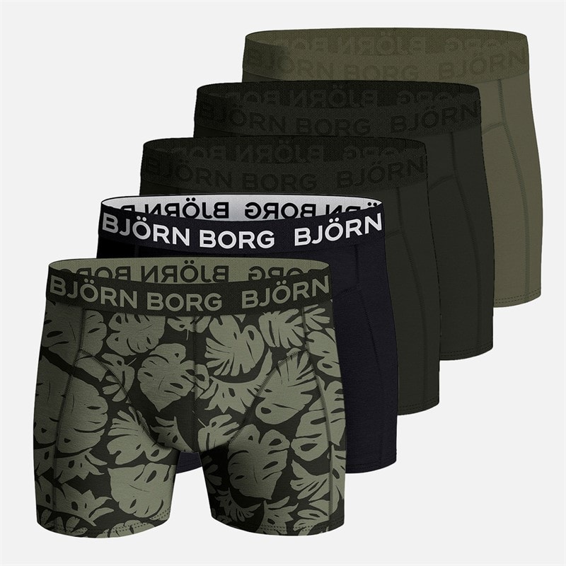 BJORN BORG Mens Five Pack Cotton Stretch Boxers Multipack 2