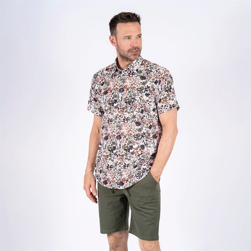 Pre end Mens Rolf Short Sleeve Shirt Light Army - Image 1