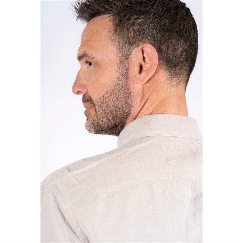 Pre end Mens Frey Short Sleeve Shirt Ultra Light Sand - Image 2
