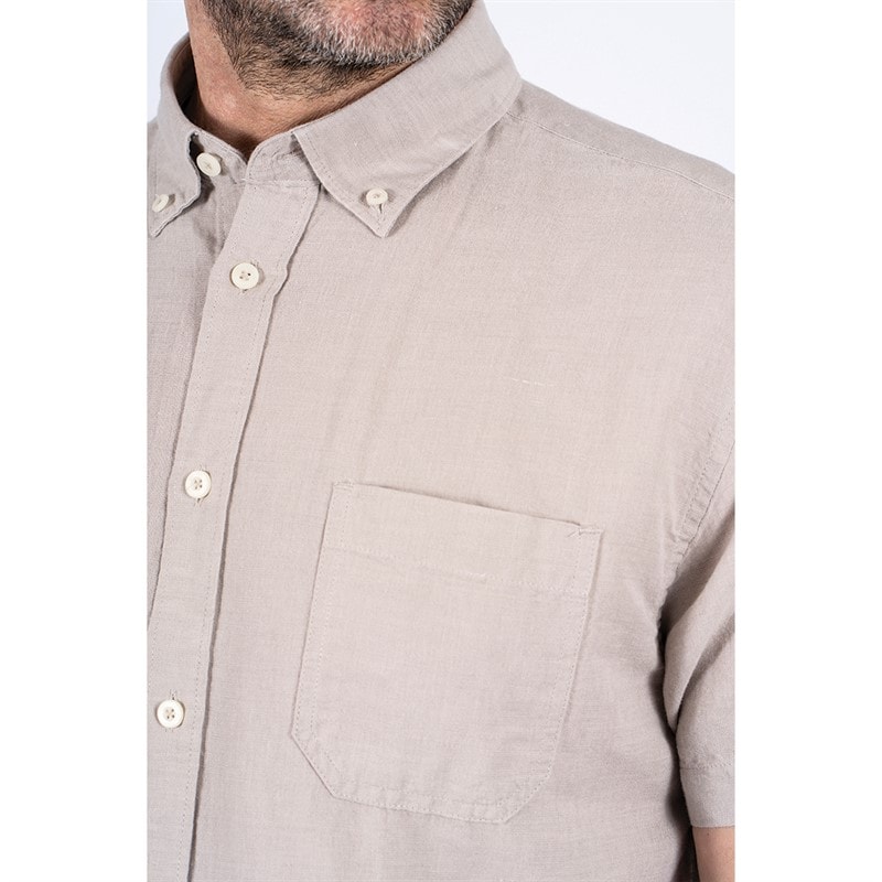 Pre end Mens Frey Short Sleeve Shirt Ultra Light Sand - Image 3
