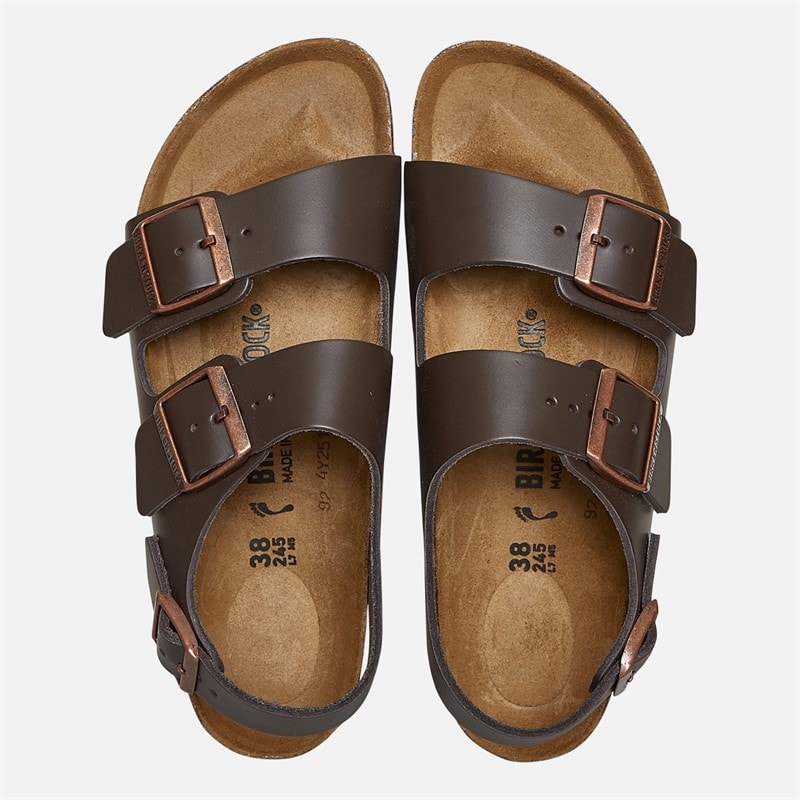 Birkenstock Milano Ankle Strap Sandals Dark Brown - Image 3