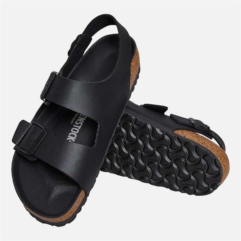 Birkenstock Womens Milano Ankle Strap Sandals Triple Black - Image 4