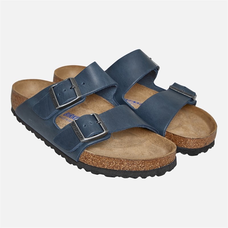 Birkenstock Womens Arizona Dual Strap Sandals Blue - Image 2