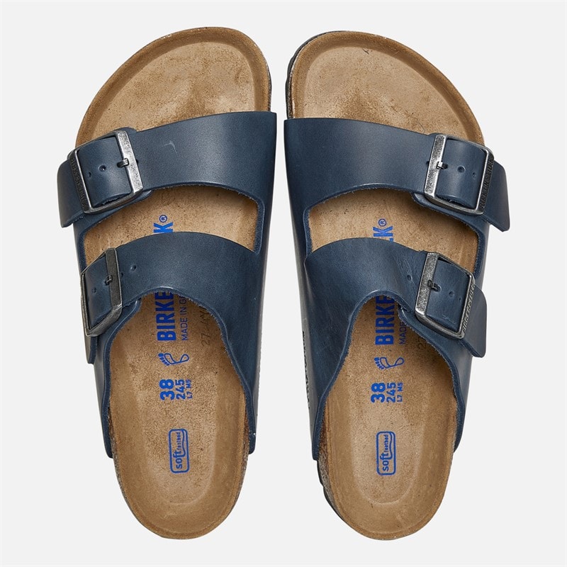 Birkenstock Womens Arizona Dual Strap Sandals Blue - Image 3