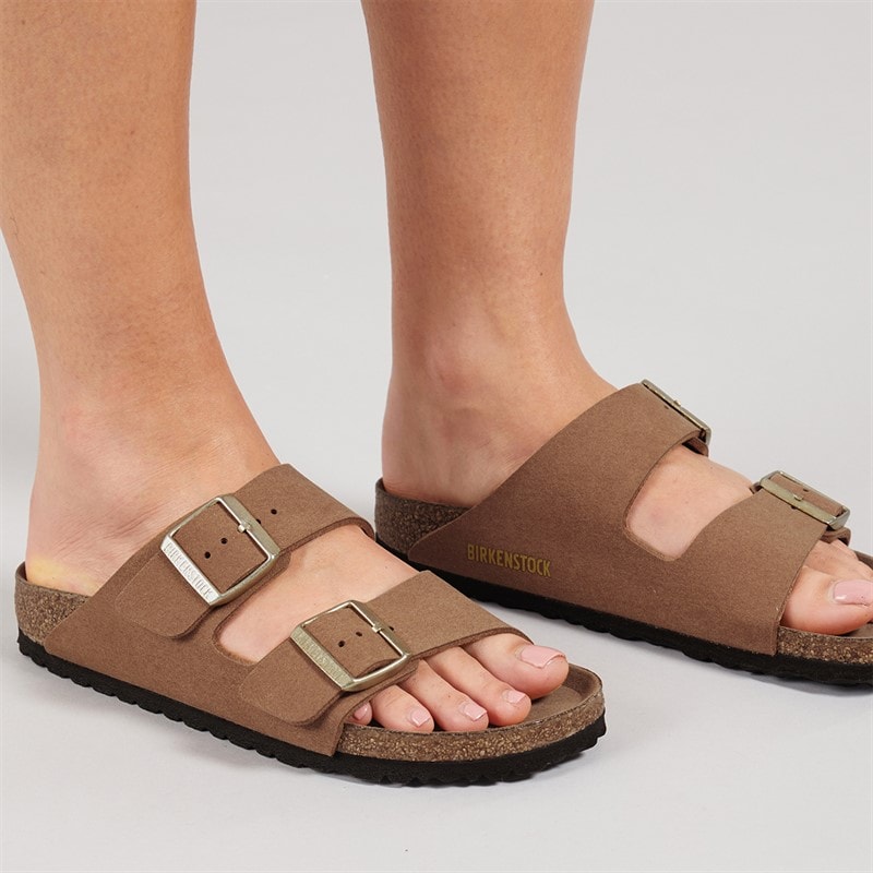Birkenstock Womens Arizona Double Buckle Sandals Soft Pecan - Image 1