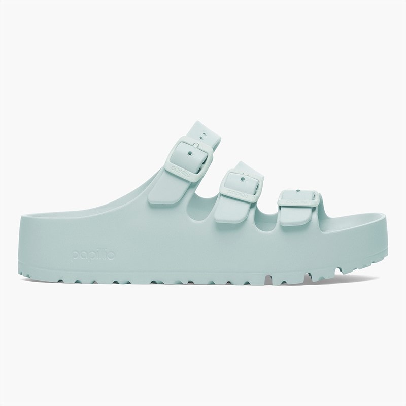 Birkenstock Womens Florida Triple Buckle Eva Platform Sandals Surf Green - Image 2
