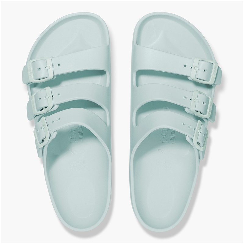Birkenstock Womens Florida Triple Buckle Eva Platform Sandals Surf Green - Image 3
