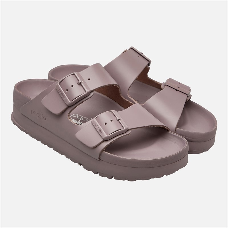 Birkenstock Womens Arizona Flex Platform Double Buckle Sandals Faded Purple - Image 2