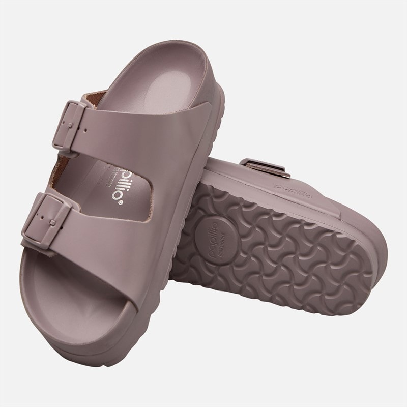 Birkenstock Womens Arizona Flex Platform Double Buckle Sandals Faded Purple - Image 4