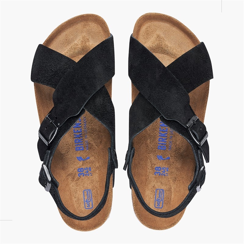 Birkenstock Womens Tulum Cross Strap Sandals Black - Image 3