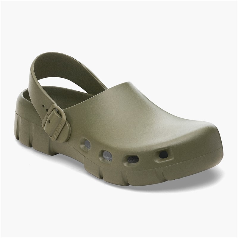 Birkenstock Mens Birki Flow Eva Clogs Khaki