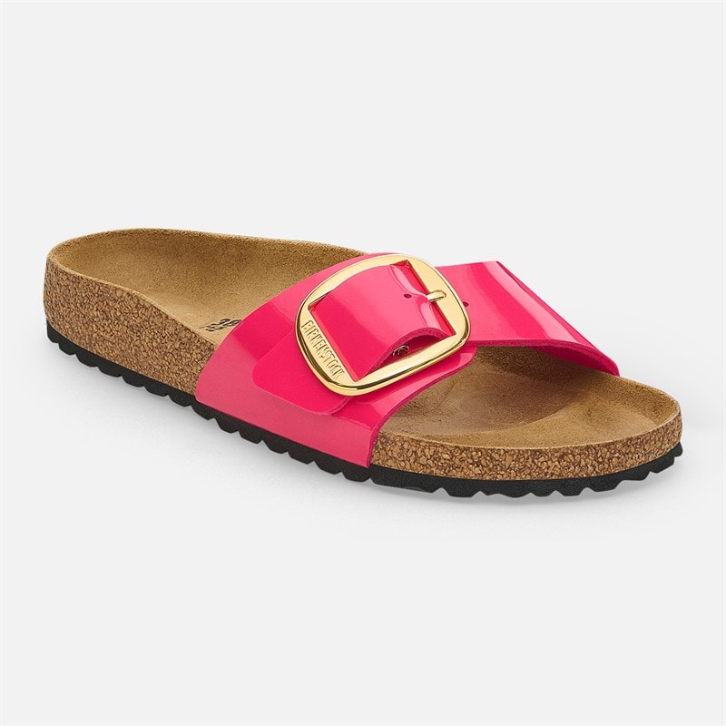 Birkenstock Womens Madrid Big Buckle Sliders Fuchsia Fusion - Image 1