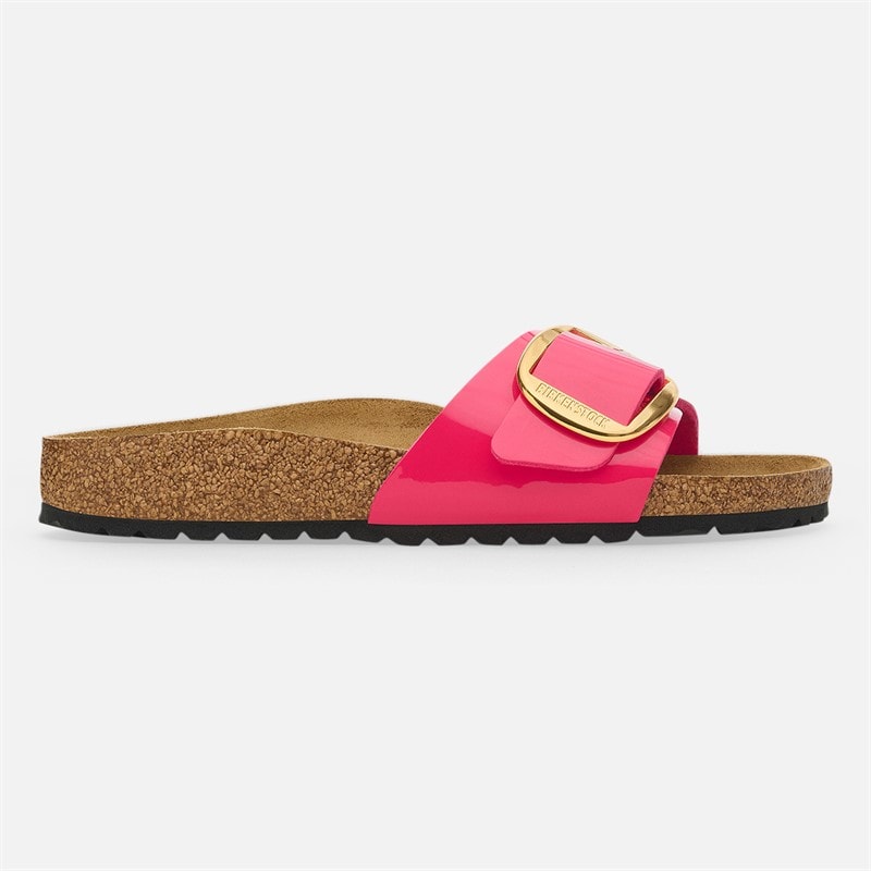 Birkenstock Womens Madrid Big Buckle Sliders Fuchsia Fusion - Image 2