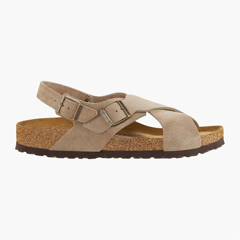 Birkenstock Womens Tulum Cross Strap Sandals Taupe - Image 2