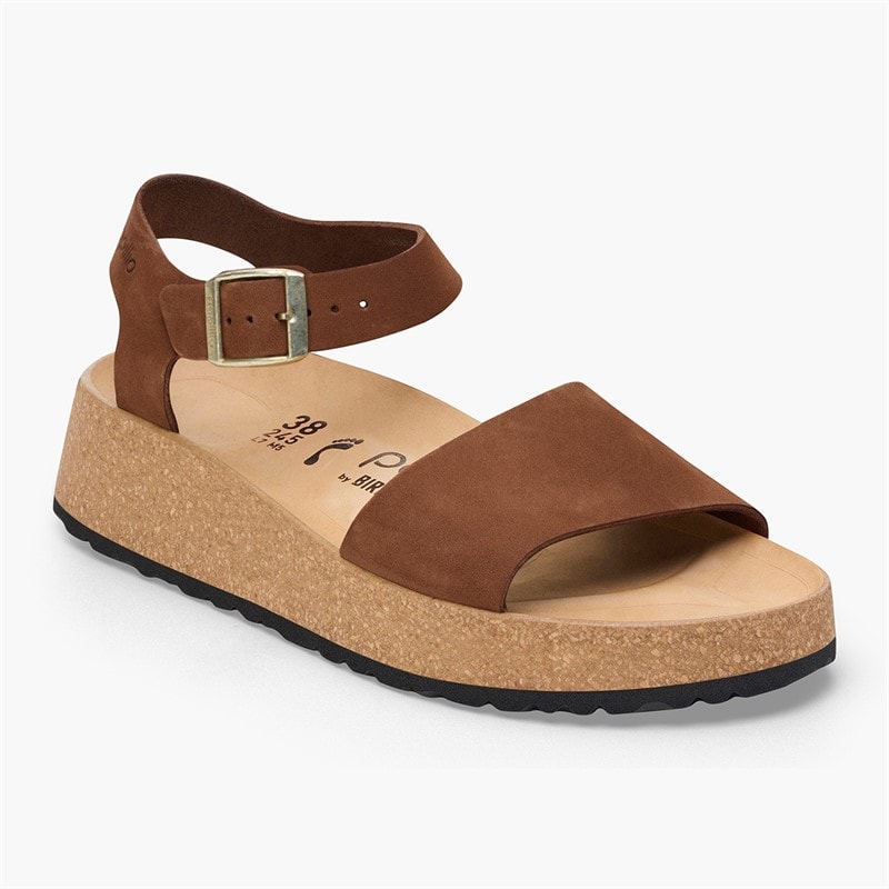 Birkenstock Womens Glenda Ankle Strap Sandals Dark Tea - Image 1