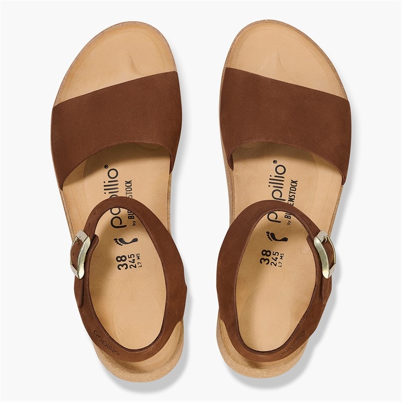 Birkenstock Womens Glenda Ankle Strap Sandals Dark Tea - Image 3