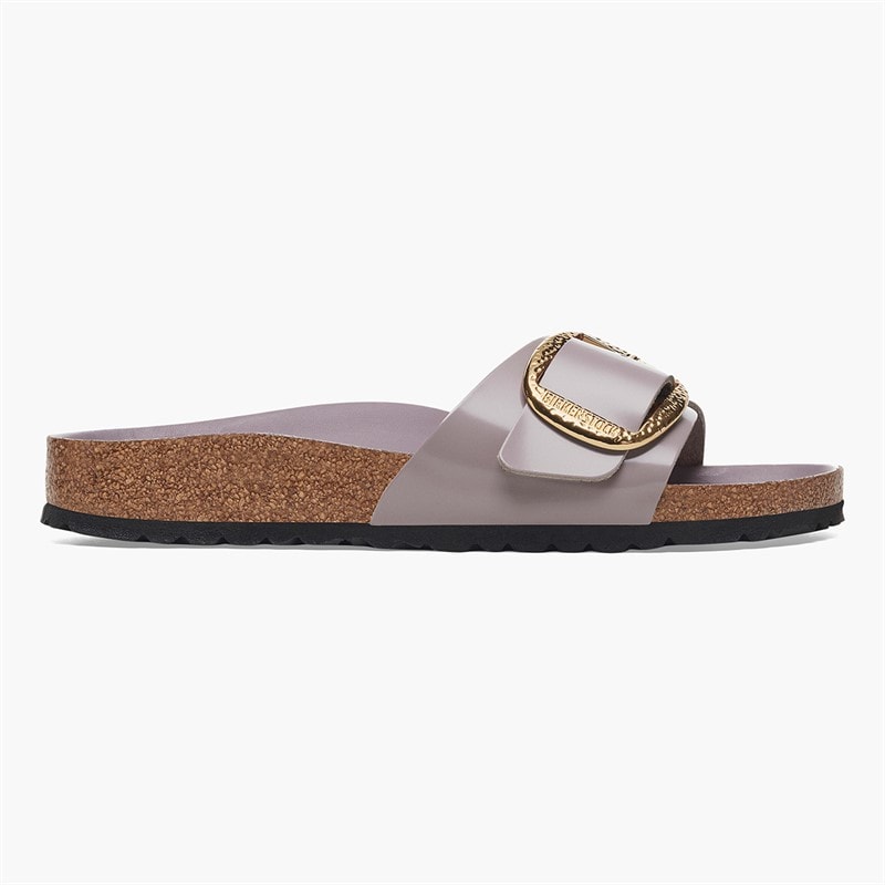 Birkenstock Womens Madrid Big Buckle Sliders Faded Purple - Image 2