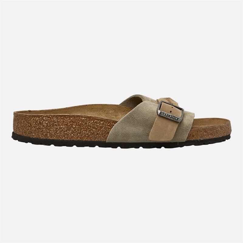 Birkenstock Womens Oita Braided Strap Sliders Taupe - Image 1