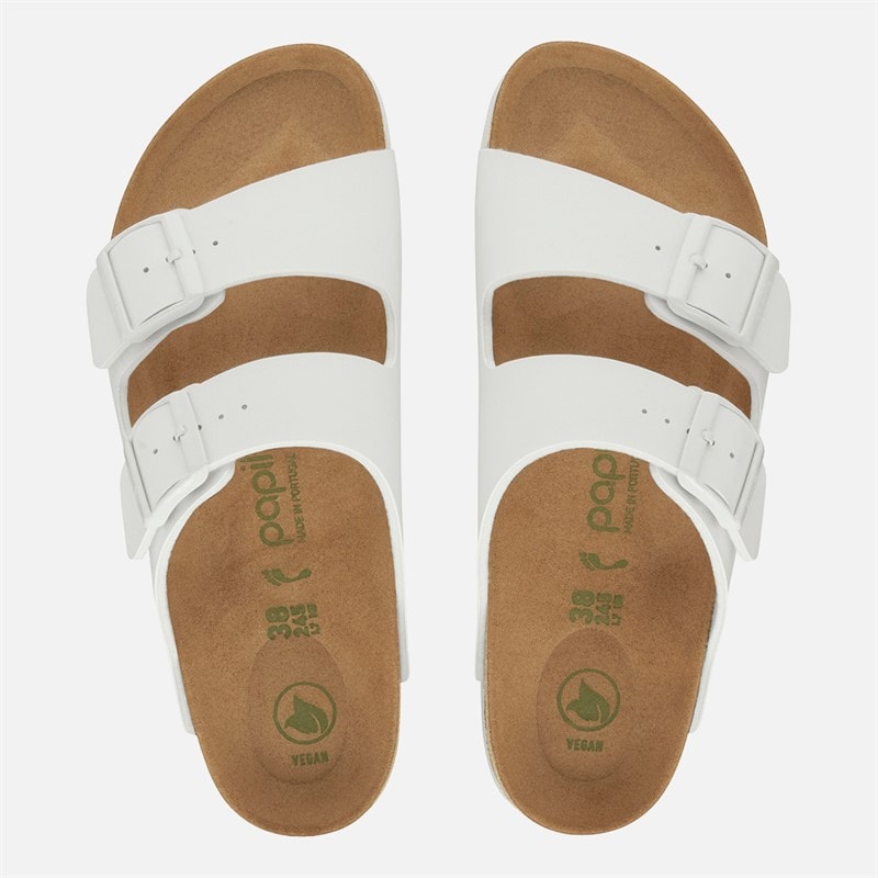 Birkenstock Womens Arizona Narrow Fit Dual Strap Sandals White - Image 3