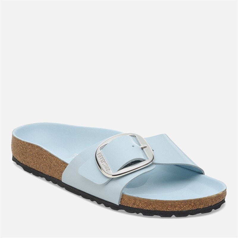 Birkenstock Womens Madrid Big Buckle Sandals High Shine Baby Blue - Image 2