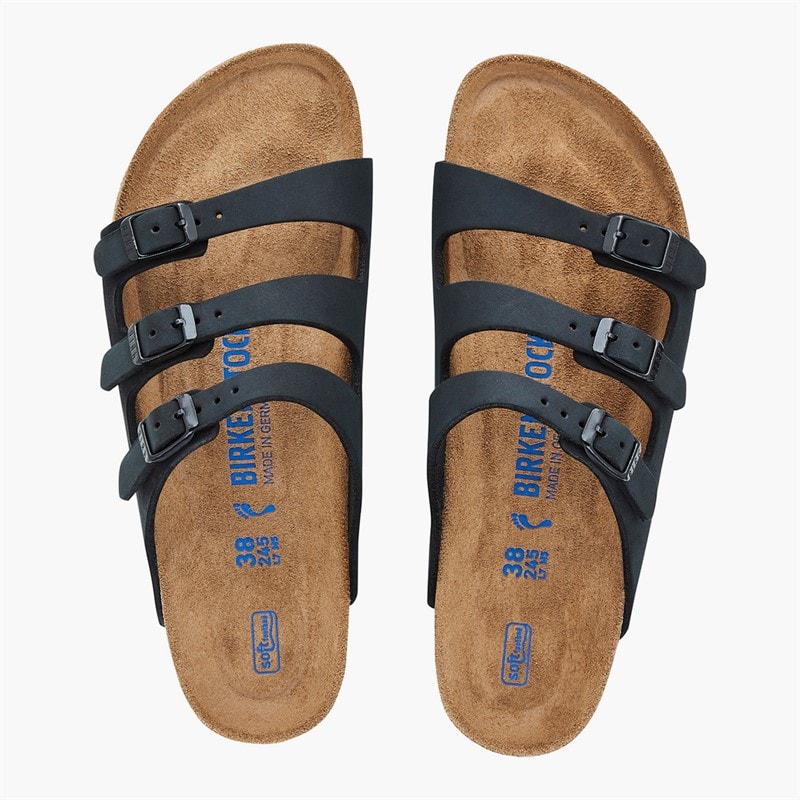 Birkenstock Womens Florida Triple Strap Sandals Black - Image 3