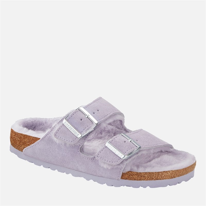 Birkenstock Womens Arizona Shearing Lined Dual Strap Sandals Purple - Image 2