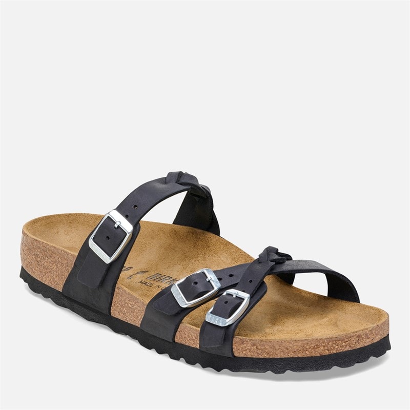 Birkenstock Womens Franca Braided Strap Sandals Black - Image 2