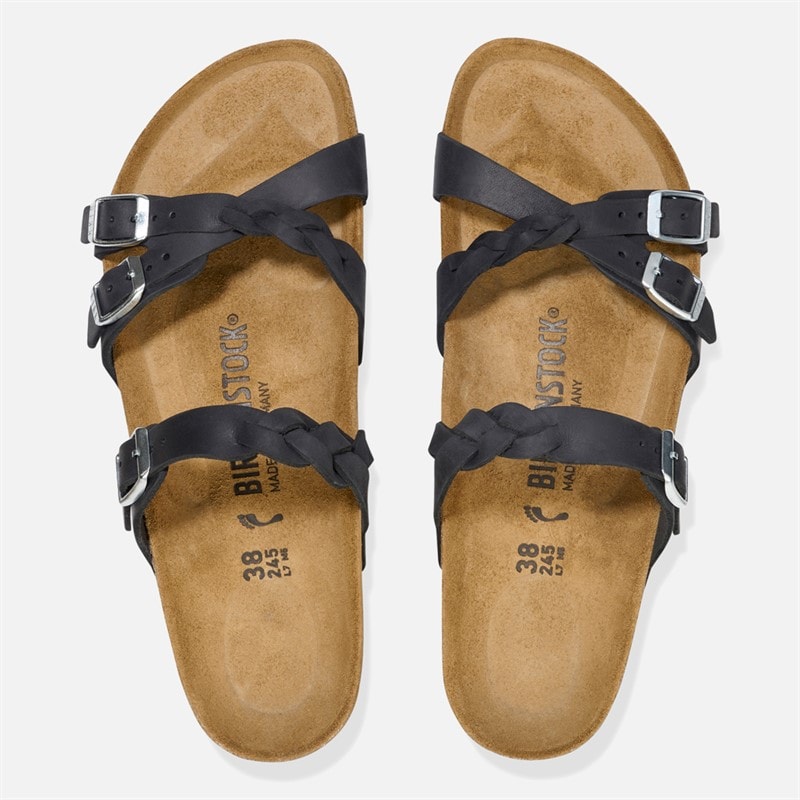 Birkenstock Womens Franca Braided Strap Sandals Black - Image 3