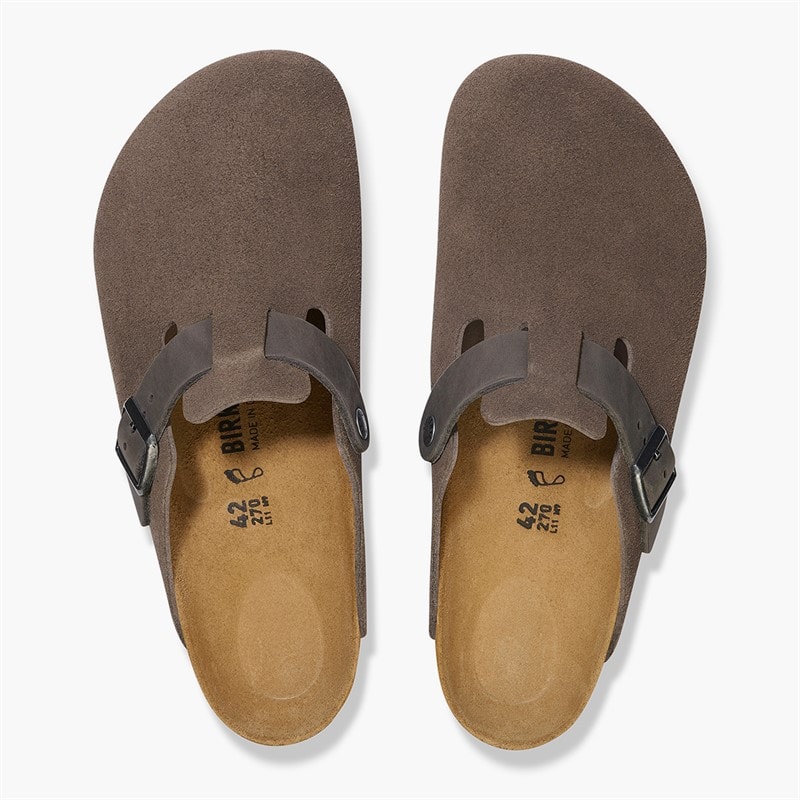Birkenstock Mens Boston Clogs Concrete Gray - Image 3