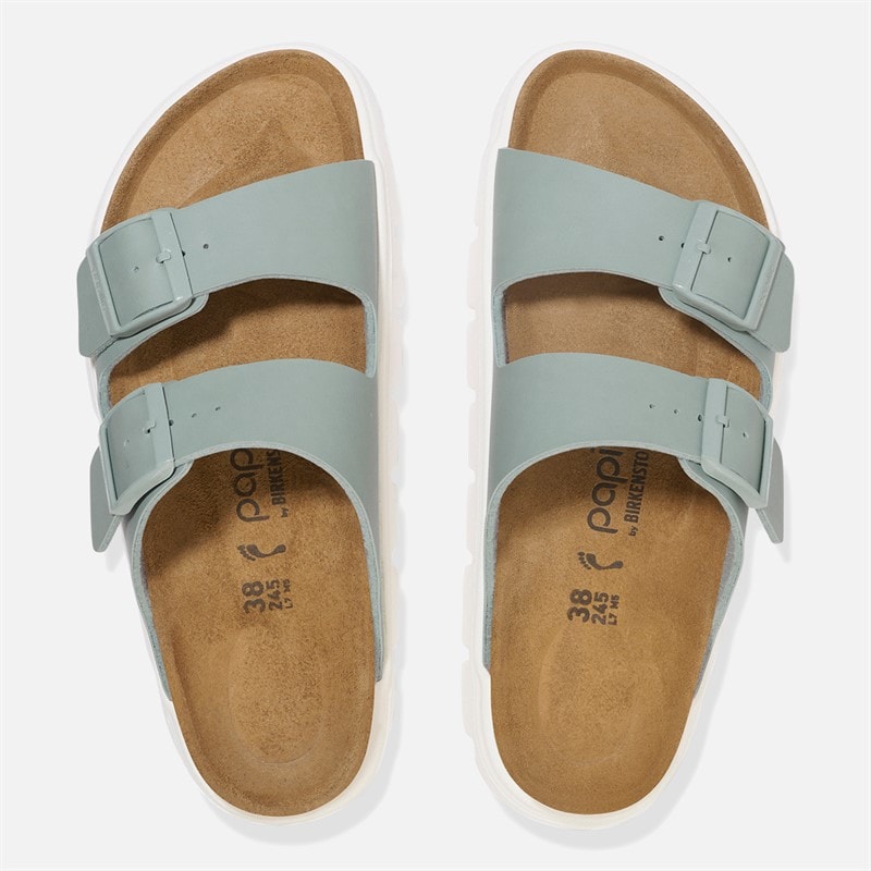 Birkenstock Womens Arizona Chunky Dual Strap Sandals Pure Sage - Image 3