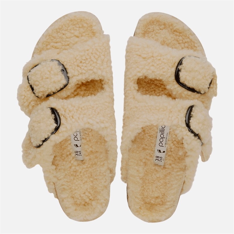 Birkenstock Womens Arizona Big Buckle Platform Dual Strap Sandals Eggshell - Image 3