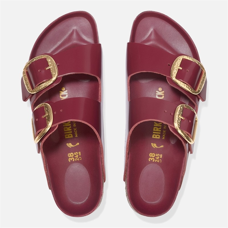 Birkenstock Womens Arizona Big Buckle Dual Strap Sandals High Shine Zinfandel - Image 3