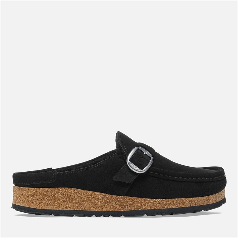 Birkenstock Womens Buckley Shearling Lined Slippers Black
