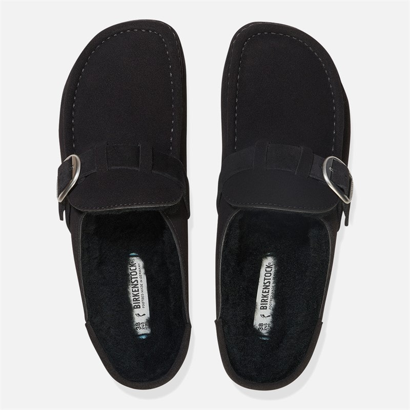 Birkenstock Womens Buckley Shearling Lined Slippers Black - Image 3
