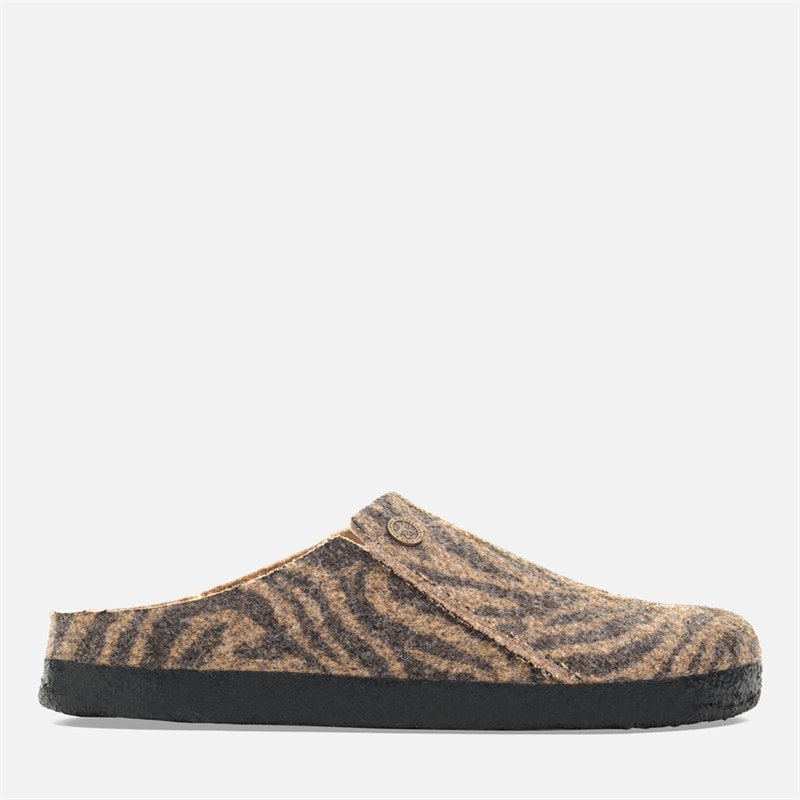 Birkenstock Womens Zermatt Shearling Slippers Zebra Toffee Melange