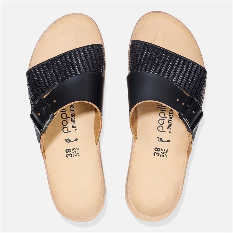 Birkenstock Womens Almina Dual Strap Sandals Black - Image 3
