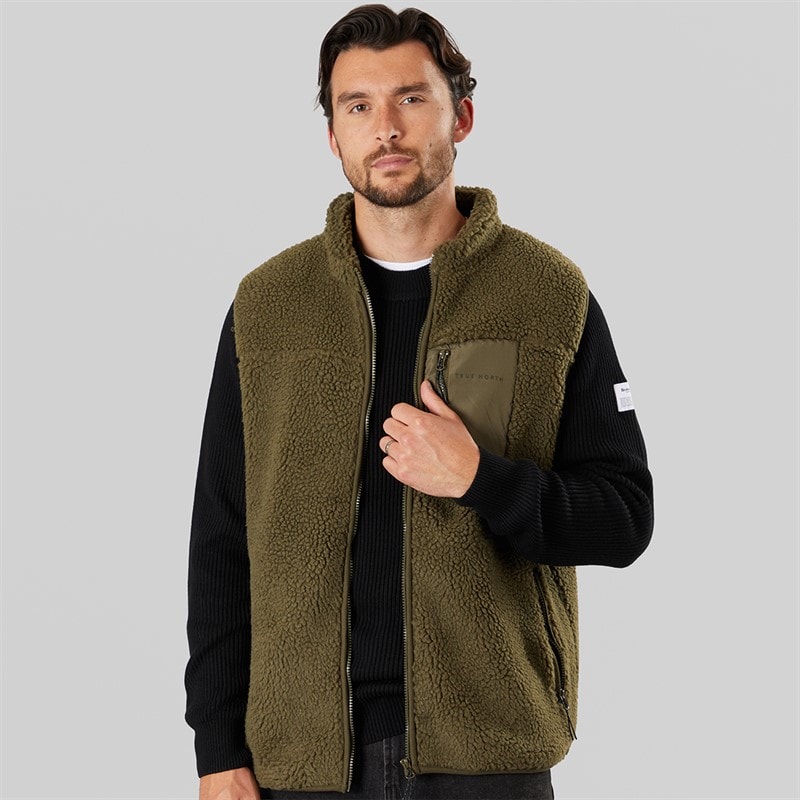 True North Mens Pile Vest Tarmac - Image 5