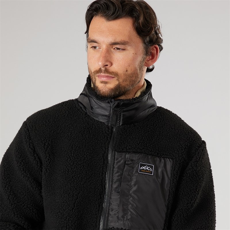 True North Mens Pile Jacket Black - Image 3