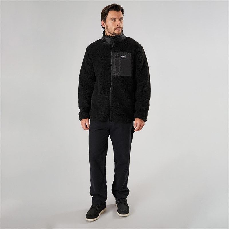 True North Mens Pile Jacket Black - Image 4