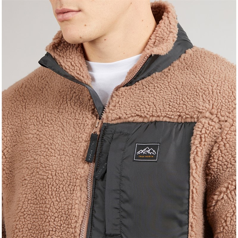True North Mens Pile Jacket Bark - Image 3