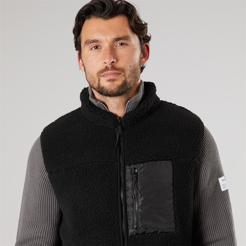 True North Mens Pile Vest Black - Image 3