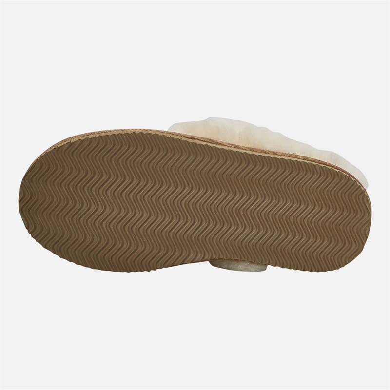 True North Womens Sheepskin Slippers Brown - Image 2