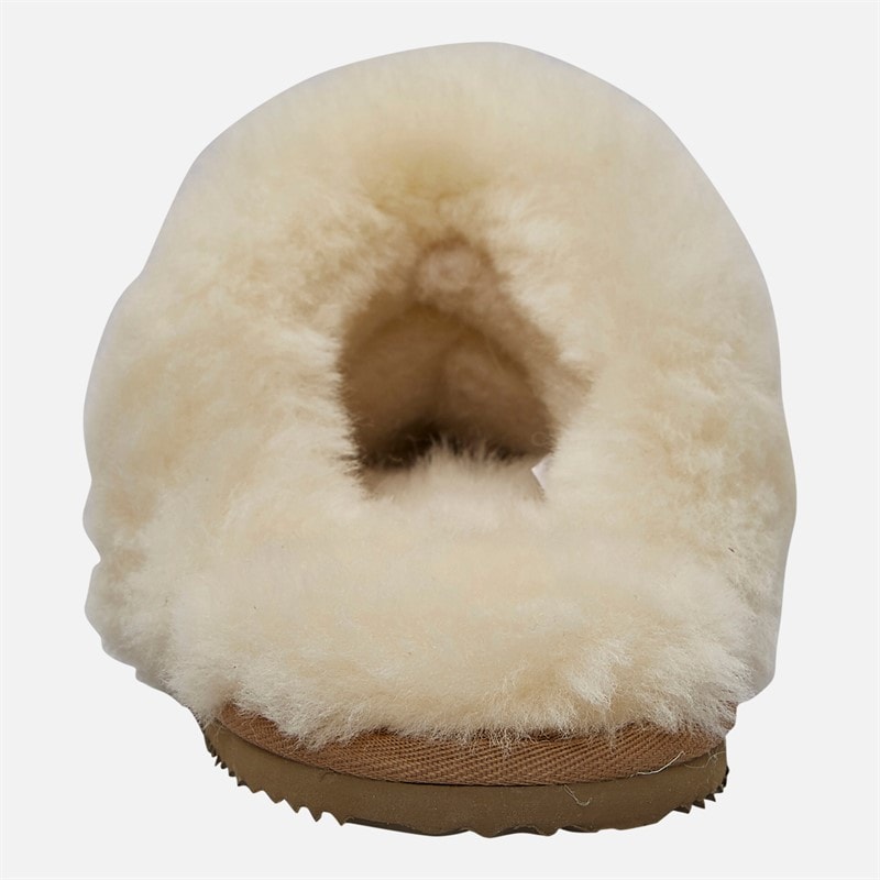 True North Womens Sheepskin Slippers Brown - Image 3