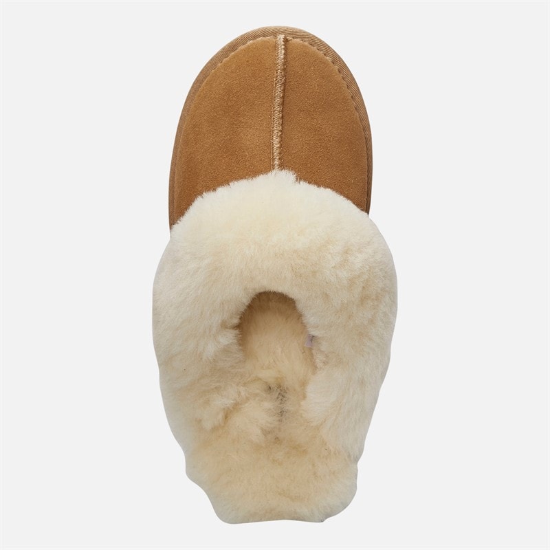 True North Womens Sheepskin Slippers Brown - Image 4