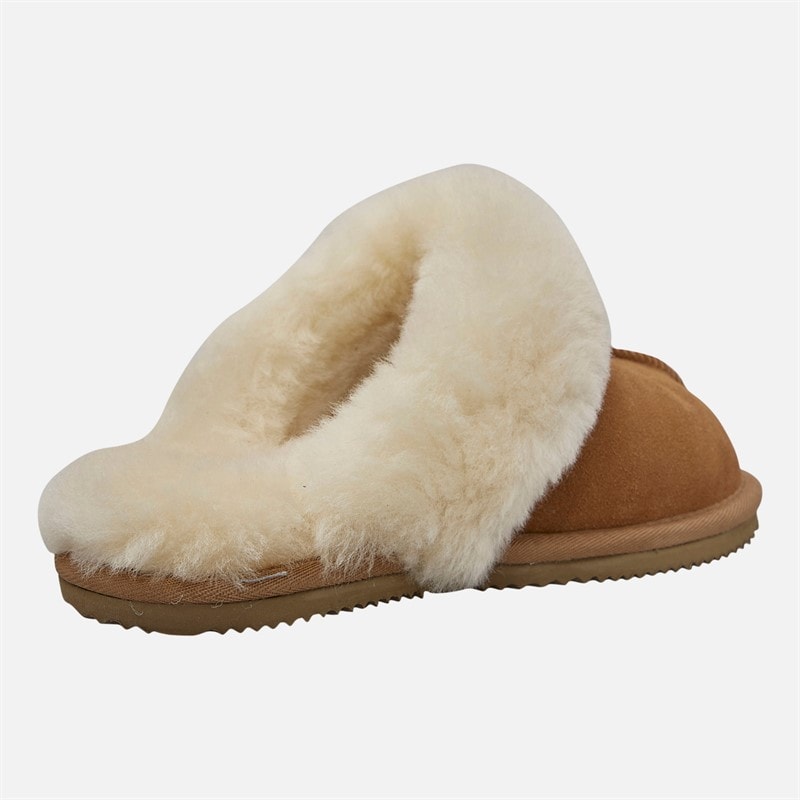 True North Womens Sheepskin Slippers Brown - Image 5
